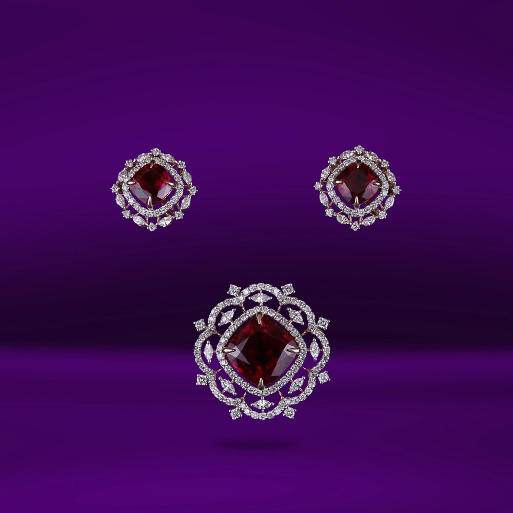 Diamond Pendant Set
